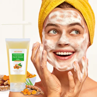 OEM Private Label Hautpflege Tiefenreinigendes Gesichtswaschgel Aknebehandlung Whitening Kurkumaextrakt Gesichtsreiniger